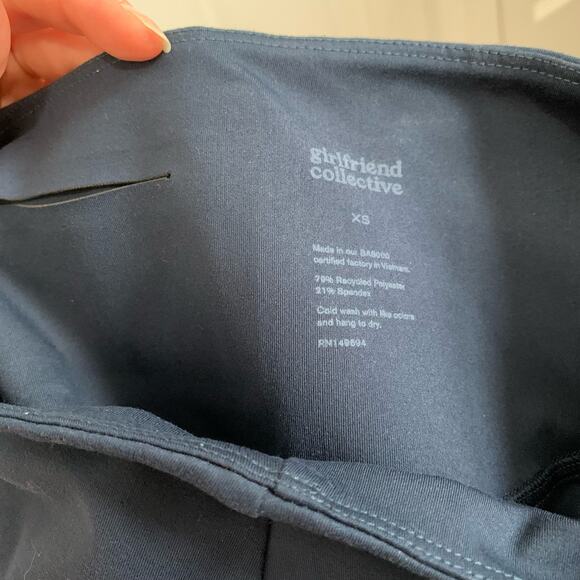 Girlfriend Collective Navy Blue Compressive Contour Seamed Legging XS - Picture 7 of 7